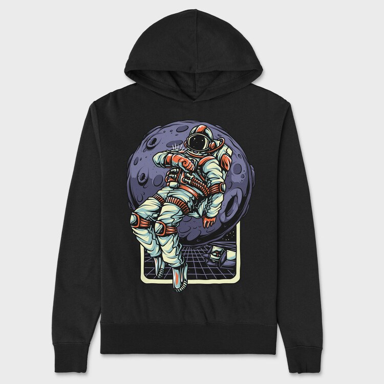 Moonwalk Astronaut, Hanorac Oversize Barbati (Unisex)