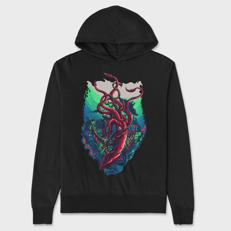 Octopus Anchor Dreams, Hanorac Oversize Barbati (Unisex)