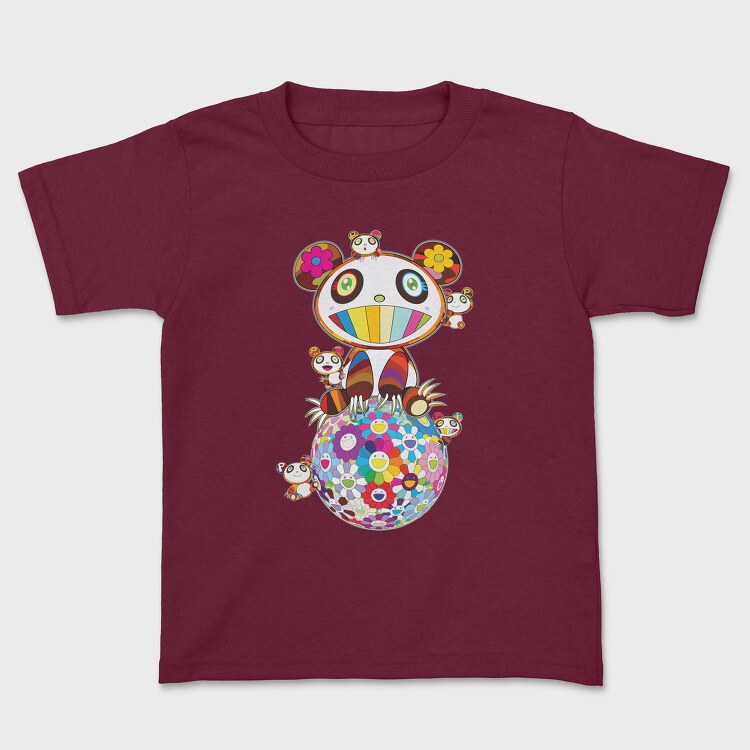 Panda Pop Art Blooms, Tricou Copii