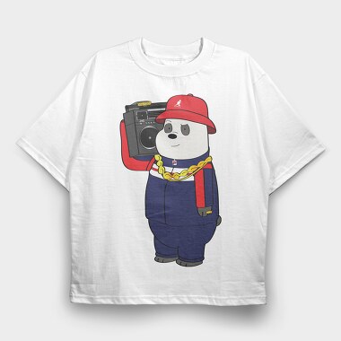 Party Bear Boombox, Tricou Oversize Barbati (Unisex)