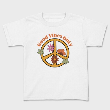 Peace Flower Vibes, Tricou Copii