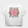 Peace Love Swirls, Tricou Oversize Barbati (Unisex)
