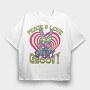 Peace Love Vibes, Tricou Oversize Barbati (Unisex)