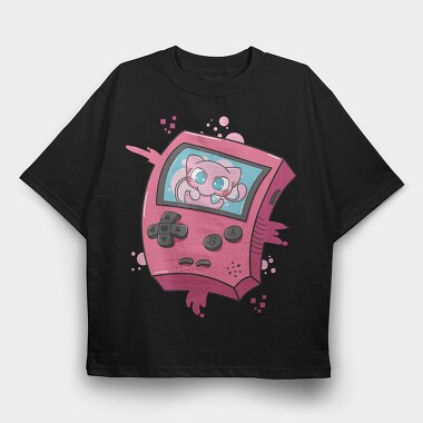 Pink Cat Game, Tricou Oversize Barbati (Unisex)