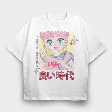 Pink Dreams Day, Tricou Oversize Barbati (Unisex)