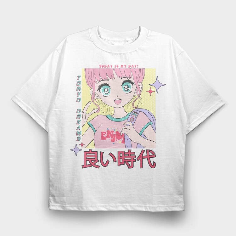 Pink Dreams Day, Tricou Oversize Barbati (Unisex)