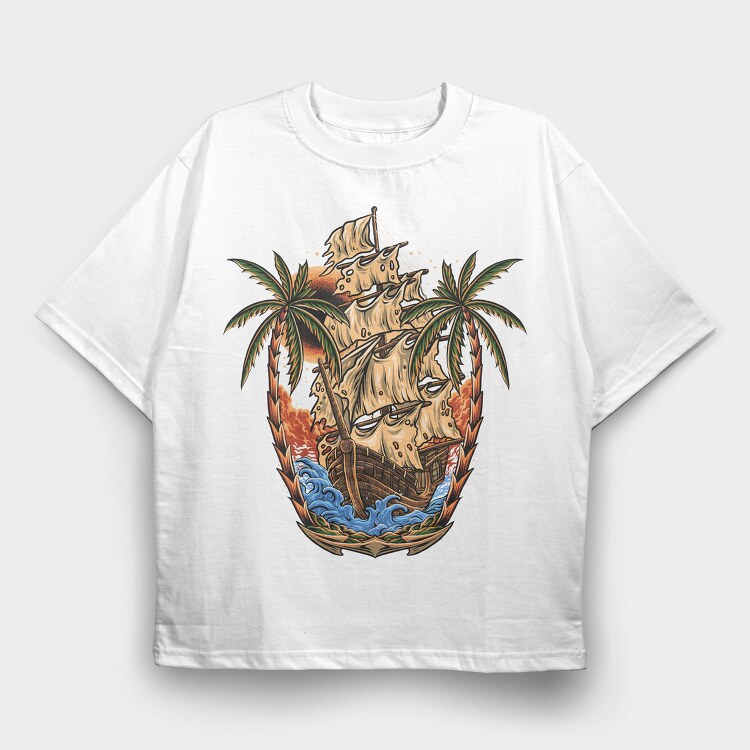 Pirate Dreams, Tricou Oversize Barbati (Unisex)