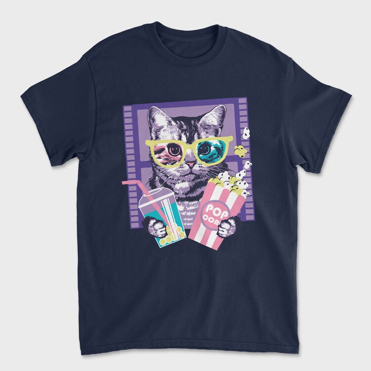 Popcorn Cat Vibes, Tricou Barbati (Unisex)