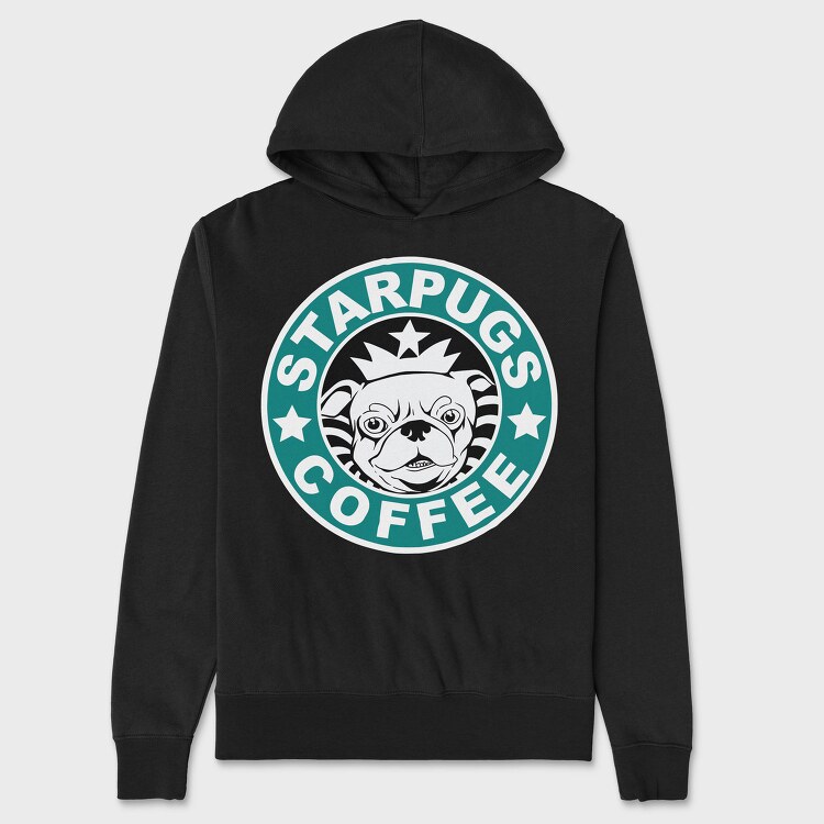 Pug Prince Coffee, Hanorac Oversize Barbati (Unisex)