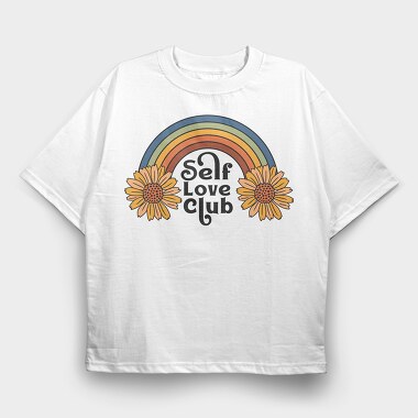 Rainbow Daisy Vibes, Tricou Oversize Barbati (Unisex)
