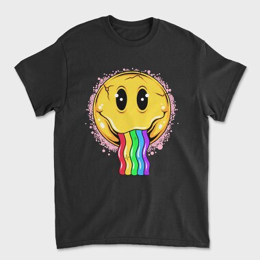 Rainbow Smiley Vibes, Tricou Barbati (Unisex)