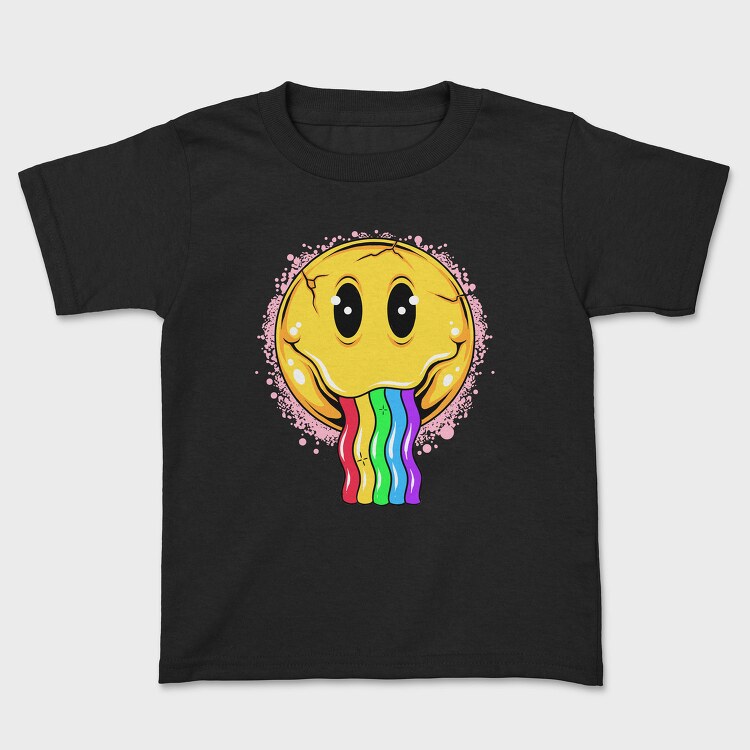 Rainbow Smiley Vibes, Tricou Copii