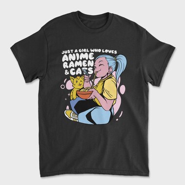 Ramen Cat Love, Tricou Barbati (Unisex)