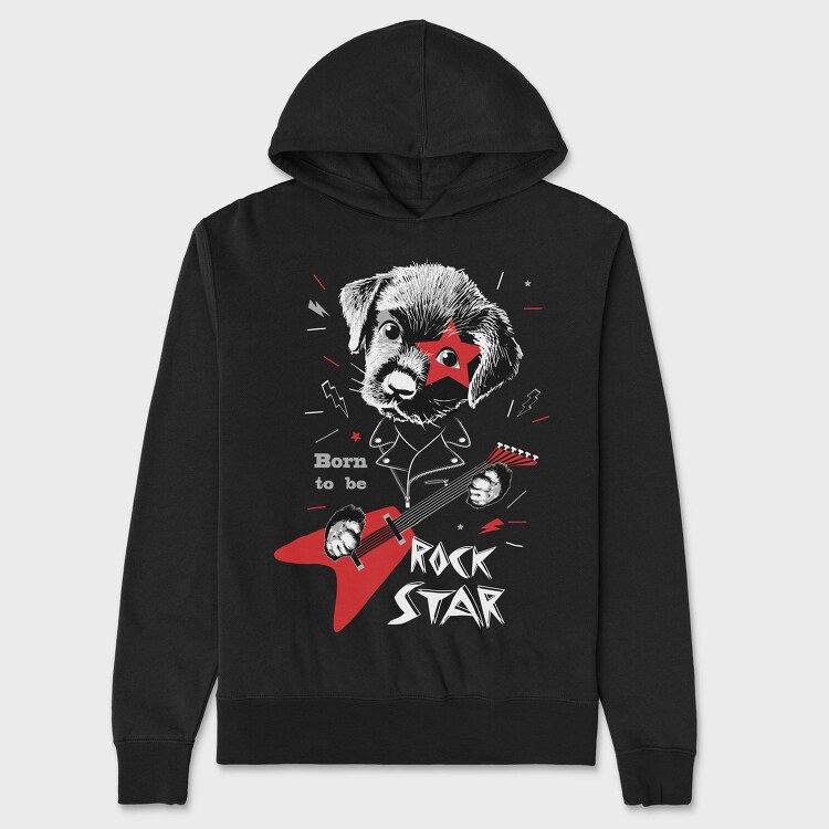 Rockstar Pup, Hanorac Oversize Barbati (Unisex)