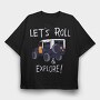 Roll Explore, Tricou Oversize Barbati (Unisex)