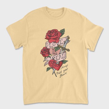 Rose Love Dagger, Tricou Barbati (Unisex)