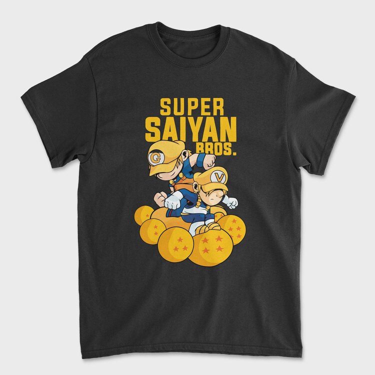 Saiyan Bros Gold, Tricou Barbati (Unisex)