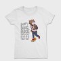 Skateboarding Cat Vibes, Tricou Femei