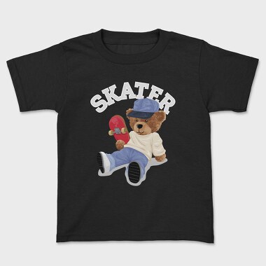 Skater Bear Vibes, Tricou Copii