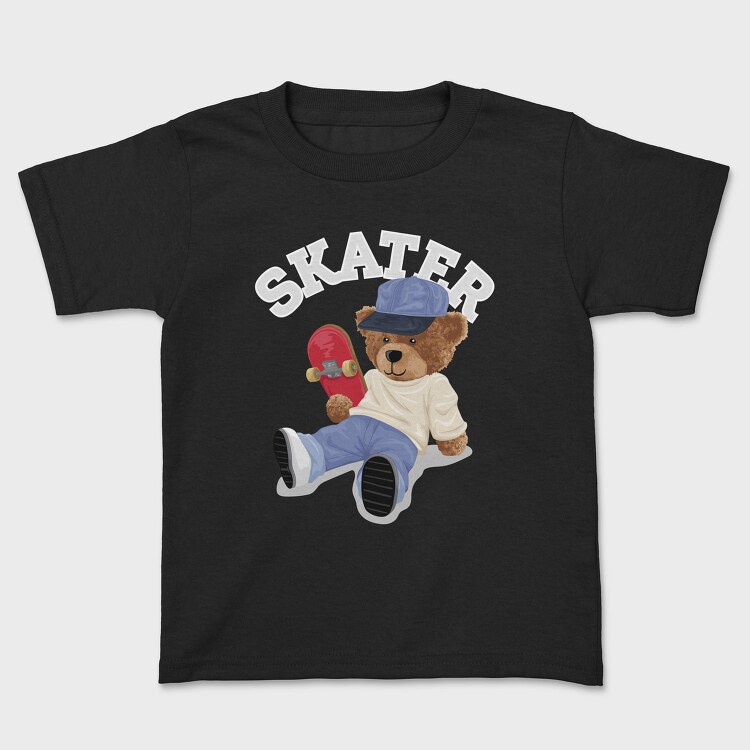 Skater Bear Vibes, Tricou Copii