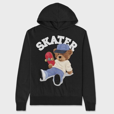 Skater Bear Vibes, Hanorac Oversize Barbati (Unisex)