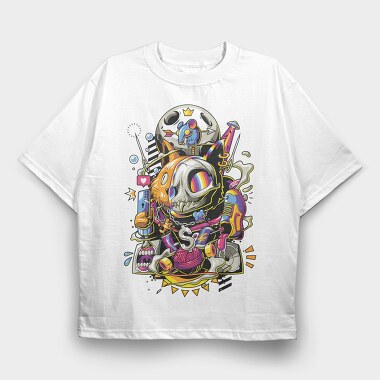 Skull Streetwear Dreams, Tricou Oversize Barbati (Unisex)