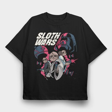 Sloth Wars Rebels, Tricou Oversize Barbati (Unisex)