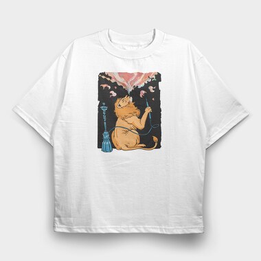Smoke Lion Vibes, Tricou Oversize Barbati (Unisex)