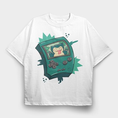 Snorlax King Gameboy, Tricou Oversize Barbati (Unisex)