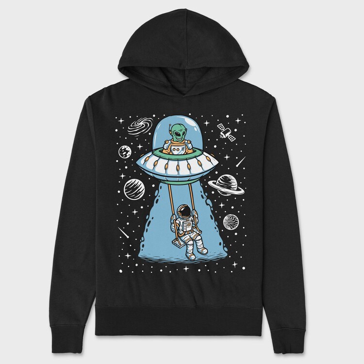 Space Alien Swing, Hanorac Oversize Barbati (Unisex)