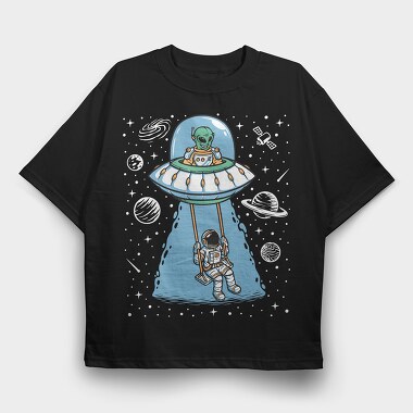 Space Alien Swing, Tricou Oversize Barbati (Unisex)