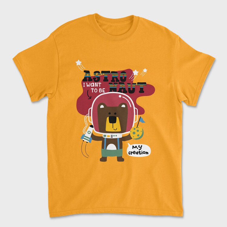 Space Bear Astronaut, Tricou Barbati (Unisex)
