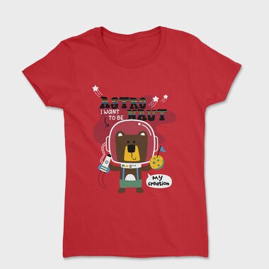 Space Bear Astronaut, Tricou Femei