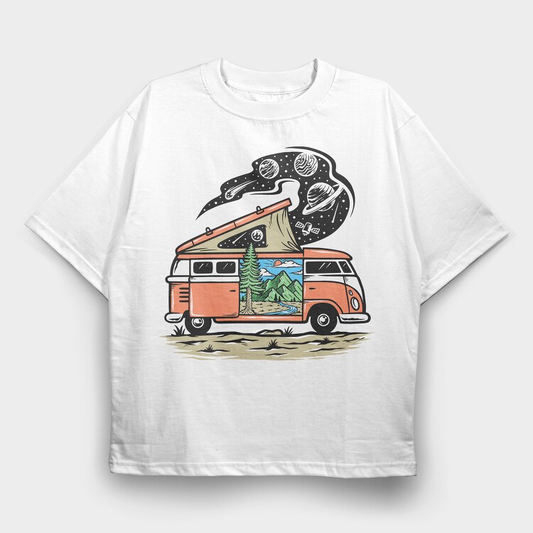 Space Camper Dreams, Tricou Oversize Barbati (Unisex)