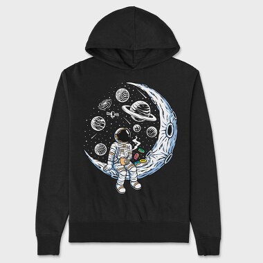 Space Donut Astronaut, Hanorac Oversize Barbati (Unisex)