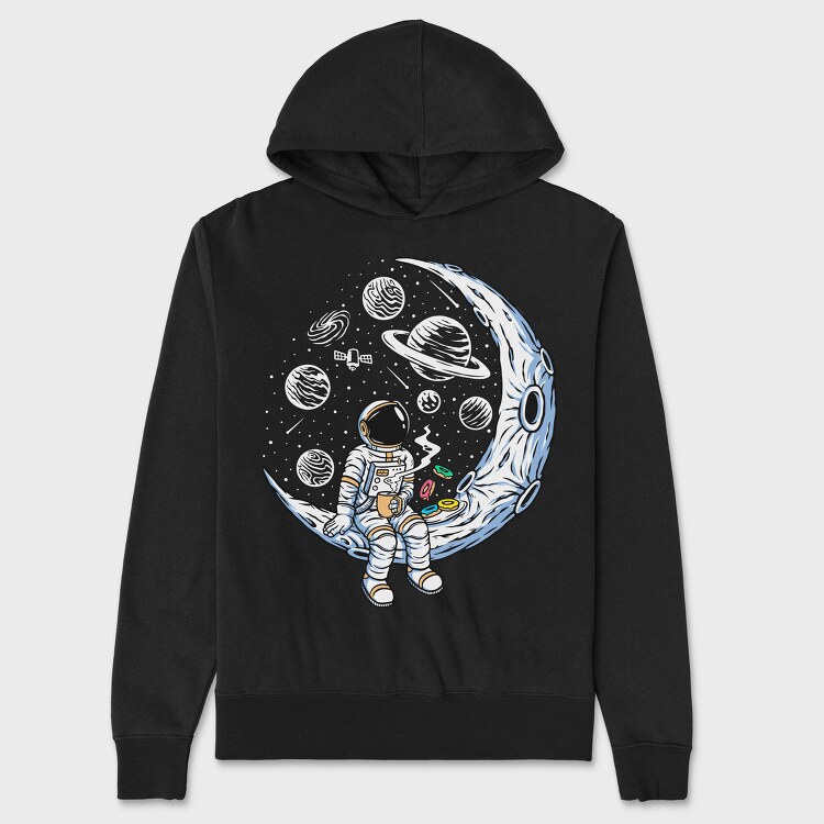 Space Donut Astronaut, Hanorac Oversize Barbati (Unisex)