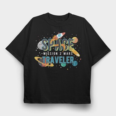 Space Explorer Vibes, Tricou Oversize Barbati (Unisex)