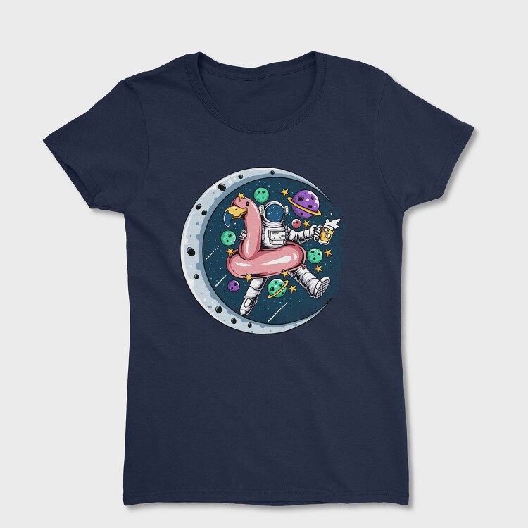 Space Flamingo Astronaut, Tricou Femei