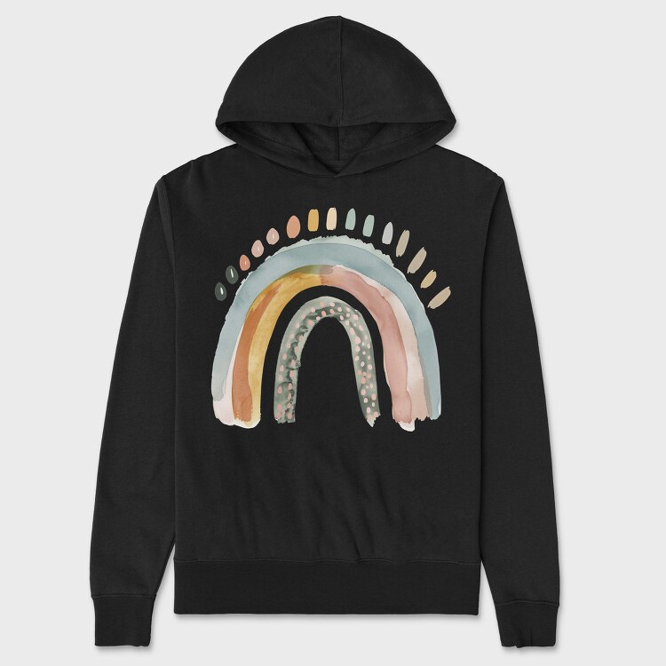 Boho Magic Rainbow, Hanorac Oversize Barbati (Unisex)
