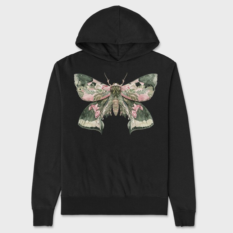 Boho Moon Blossom, Hanorac Oversize Barbati (Unisex)