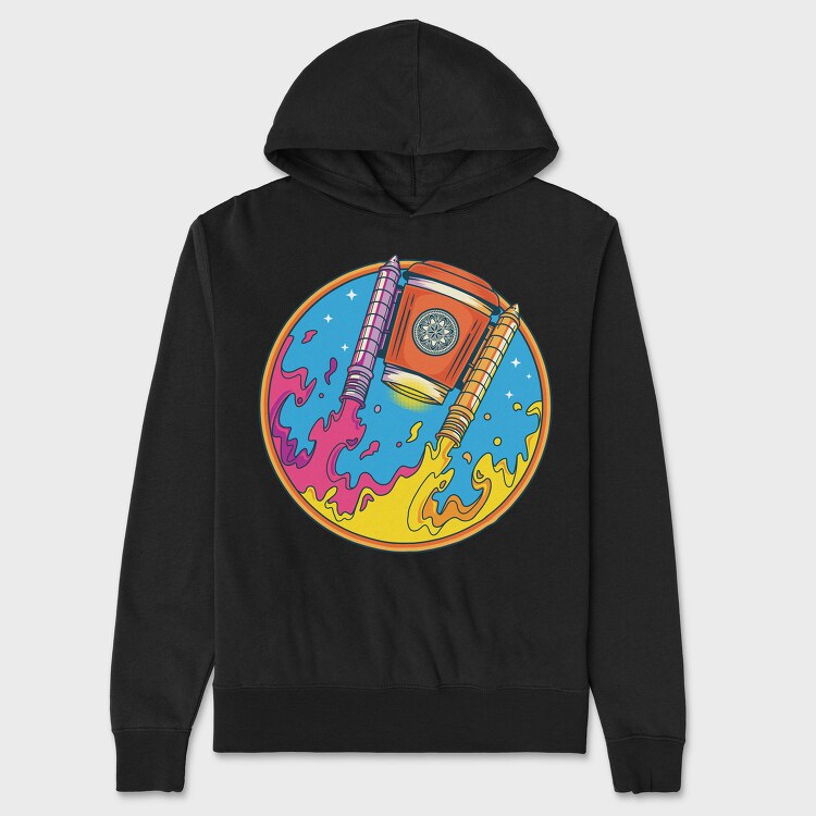 Space Paint Splash, Hanorac Oversize Barbati (Unisex)
