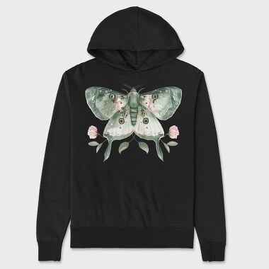 Boho Moon Moth, Hanorac Oversize Barbati (Unisex)