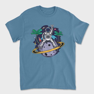 Space Palm Astronaut, Tricou Barbati (Unisex)
