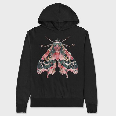 Boho Moth Clipart, Hanorac Oversize Barbati (Unisex)