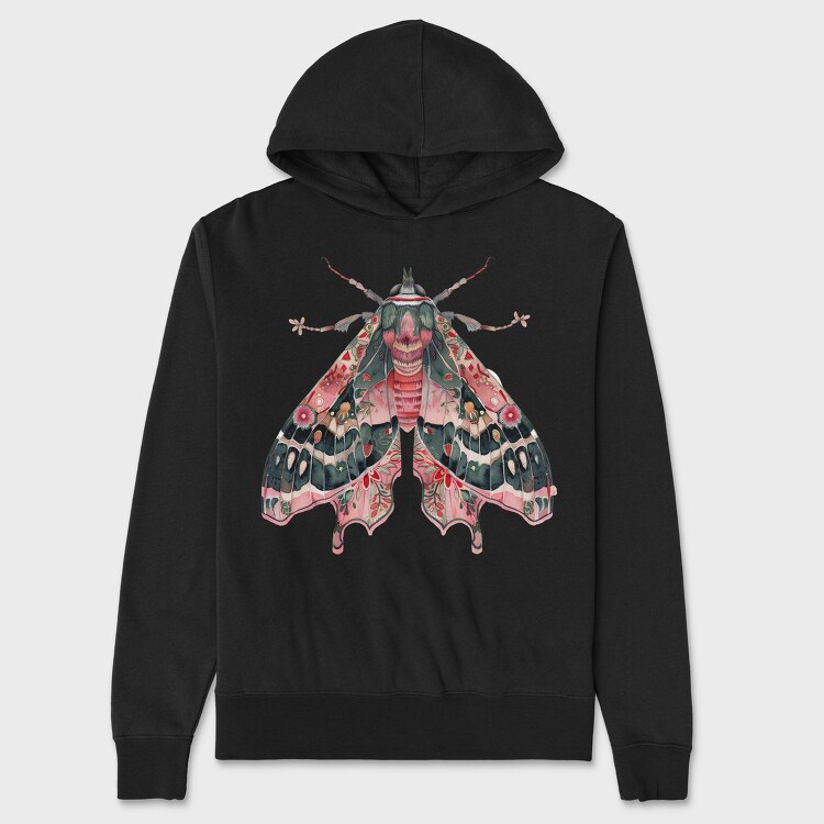 Boho Moth Clipart, Hanorac Oversize Barbati (Unisex)
