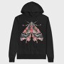 Boho Moth Clipart, Hanorac Oversize Barbati (Unisex)