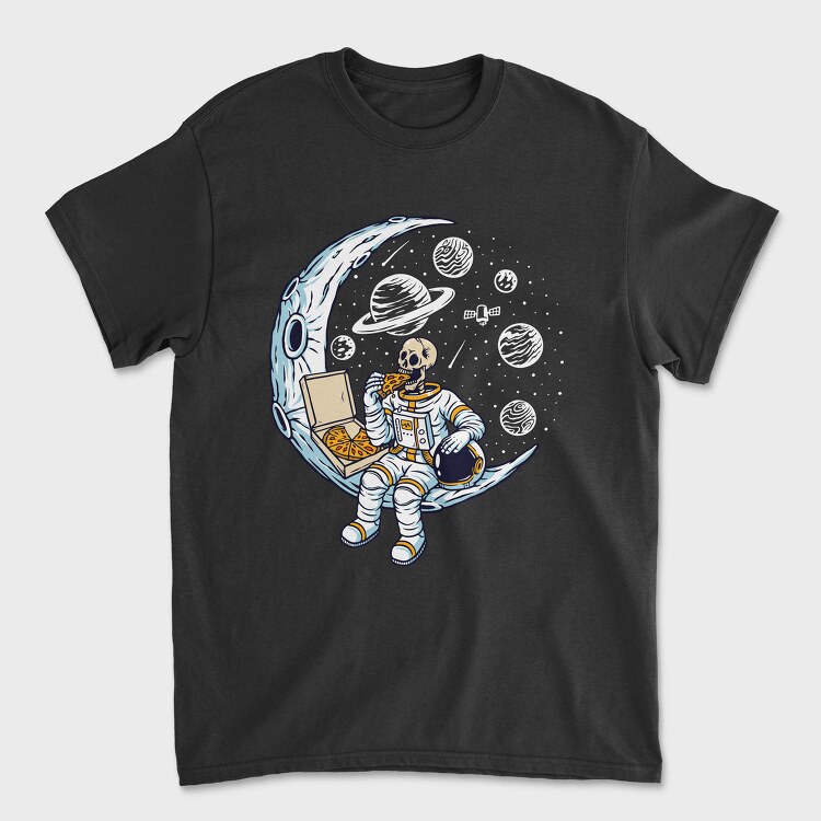 Space Pizza Astronaut, Tricou Barbati (Unisex)