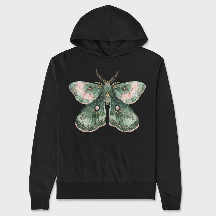 Boho Mystic Moth, Hanorac Oversize Barbati (Unisex)