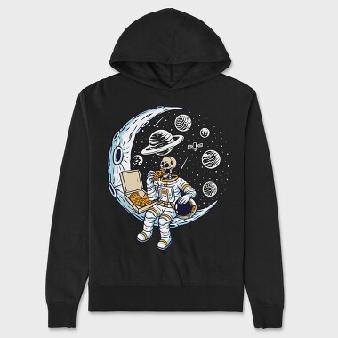 Space Pizza Astronaut, Hanorac Oversize Barbati (Unisex)