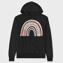 Boho Pastel Rainbow, Hanorac Oversize Barbati (Unisex)
